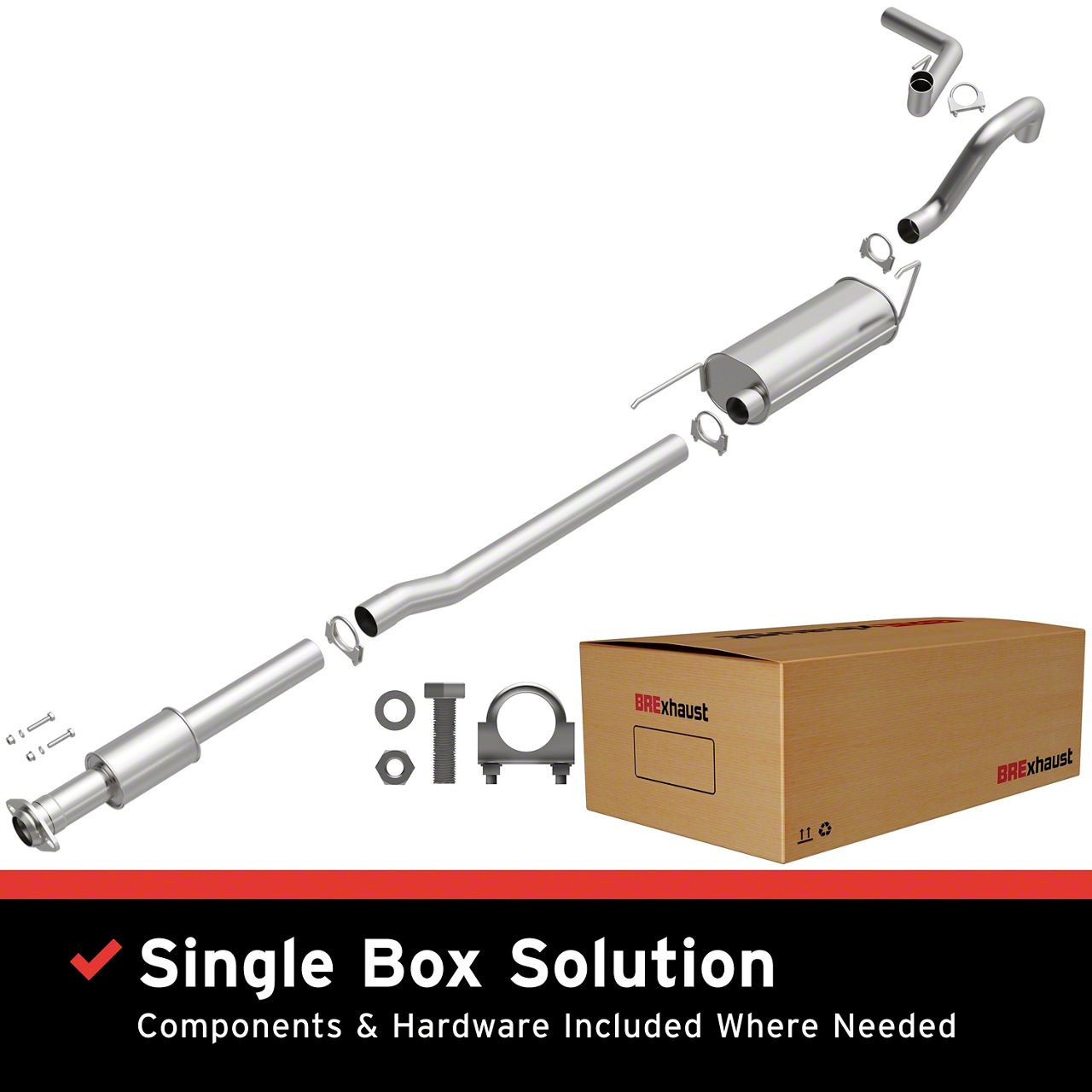 BRExhaust Cut-to-Fit Single Exhaust System; Side Exit (11-14 6.2L F-150)