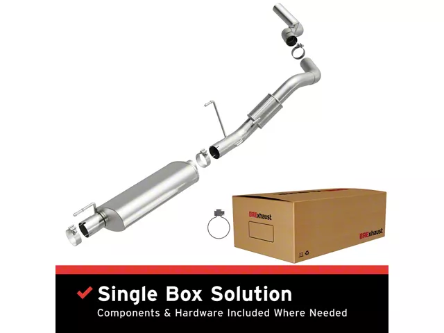 BRExhaust Direct-Fit Single Exhaust System; Side Exit (14-24 4WD 6.4L RAM 2500 Crew Cab w/ 6.4-Foot Box)