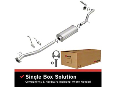 BRExhaust Direct-Fit Single Exhaust System; Side Exit (02-06 4.3L Sierra 1500)