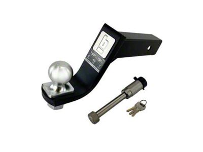 bROK 2-Inch Receiver HD Hitch Ball Mount with 2-Inch Ball and Locking Pin; 6-Inch Drop (Universal; Some Adaptation May Be Required)