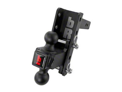 bROK 2-Inch Reciever Channel Mount Hitch with Dual Ball Mount, Pins and Clips; 4-Inch Drop (Universal; Some Adaptation May Be Required)