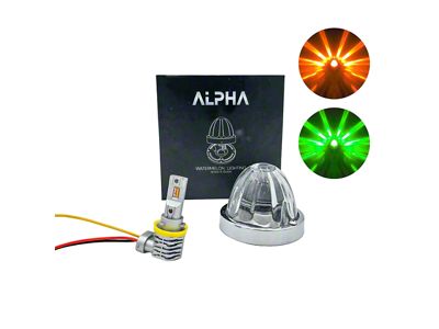 BTS Lighting Alpha Series Glass is Class Dual-Color LED Star Watermelon Light; Amber/Green (Universal; Some Adaptation May Be Required)