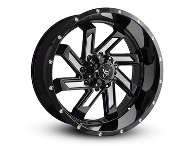 Buck Commander SAW Gloss Black Milled Face 6-Lug Wheel; 20x10; -25mm Offset (07-13 Silverado 1500)