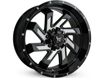 Buck Commander SAW Gloss Black Milled Face 8-Lug Wheel; 20x10; -25mm Offset (08-10 F-350 Super Duty SRW)