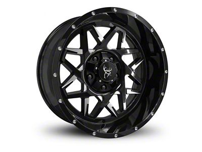 Buck Commander Caliber Gloss Black Milled Face 8-Lug Wheel; 20x10; -25mm Offset (11-16 F-350 Super Duty SRW)