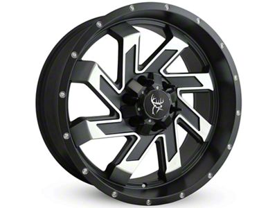 Buck Commander SAW Satin Black Machined Face Wheel; 20x9; 0mm Offset (14-18 Silverado 1500)