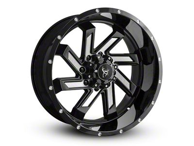 Buck Commander SAW Gloss Black Milled Face Wheel; 20x10; -25mm Offset (15-20 F-150)