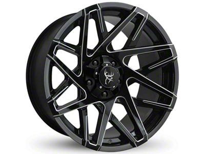 Buck Commander Canyon Gloss Black Milled Edges 6-Lug Wheel; 20x10; -25mm Offset (15-20 Yukon)