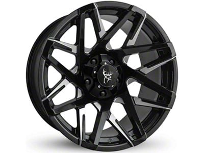 Buck Commander Canyon Gloss Black Milled Face 6-Lug Wheel; 20x10; -25mm Offset (99-06 Sierra 1500)