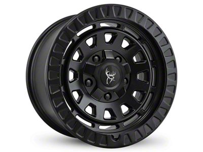 Buck Commander Venture All Satin Black Wheel; 17x9; 0mm Offset (21-25 F-150)