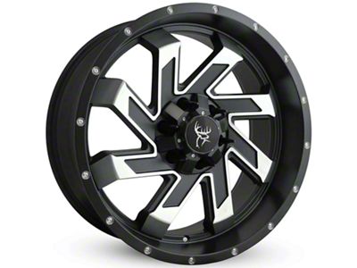 Buck Commander SAW Gloss Black Milled Face 6-Lug Wheel; 22x10; -10mm Offset (19-25 Silverado 1500)