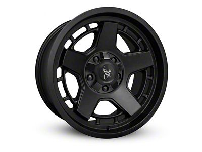 Buck Commander Atlas All Satin Black 6-Lug Wheel; 17x9; -12mm Offset (15-20 Yukon)