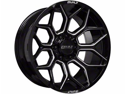 Built Off Road BTO-4 Gloss Black Milled 6-Lug Wheel; 20x10; -19mm Offset (09-14 F-150)