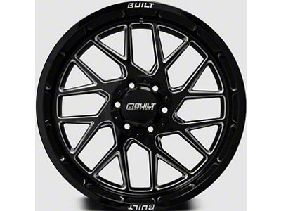 Built Off Road BTO-3 Gloss Black Milled 8-Lug Wheel; 20x9; 0mm Offset (99-07 F-350 Super Duty SRW)