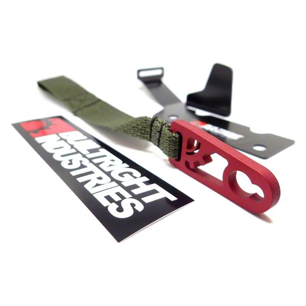 BuiltRight Industries Rear Seat Release Kit; Olive Strap (09-24 F-150 SuperCrew; 15-24 F-150 SuperCab)