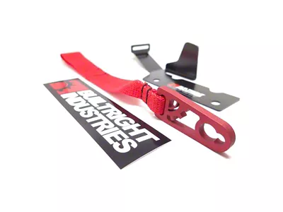 BuiltRight Industries Rear Seat Release Kit; Red Strap (09-25 F-150 SuperCrew; 15-25 F-150 SuperCab)