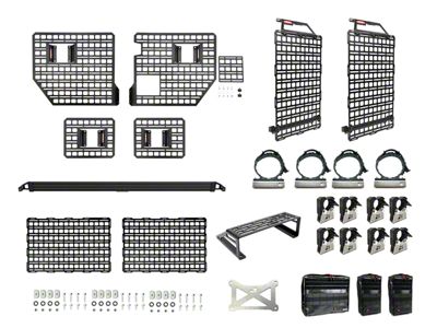 BuiltRight Industries Gear Organization MOLLE System; Pro Kit (17-22 F-250 Super Duty w/o 12-Inch Screen)