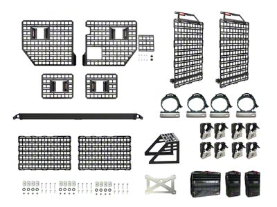BuiltRight Industries Gear Organization MOLLE System; Pro Kit (22-24 F-250 Super Duty w/ SYNC4)