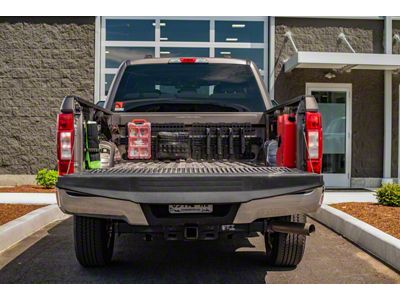 BuiltRight Industries Bedside MOLLE Rack System; 4-Piece Kit (23-25 F-350 Super Duty w/ Pro Power OnBoard)