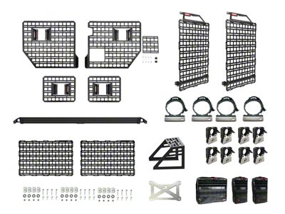 BuiltRight Industries Gear Organization MOLLE System; Pro Kit (22-25 F-350 Super Duty w/ SYNC4)