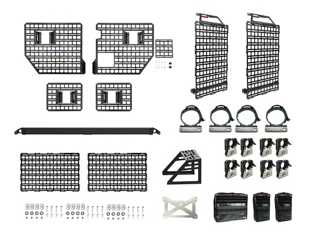 BuiltRight Industries Gear Organization MOLLE System; Pro Kit (22-24 F-350 Super Duty w/ SYNC4)