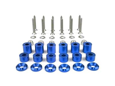 BuiltRight Industries Tech Plate Mounting Hardware Kit; Blue