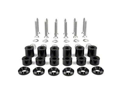 BuiltRight Industries Tech Plate Mounting Hardware Kit; Black