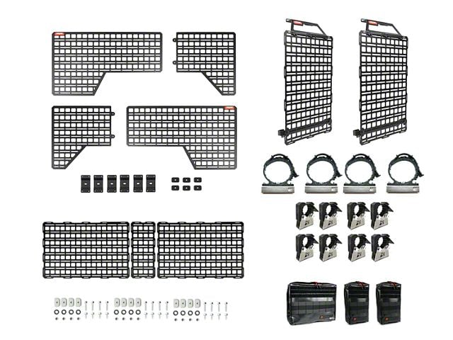 BuiltRight Industries Gear Organization MOLLE System; Pro Kit (19-24 Silverado 1500 w/ 5.80-Foot Short Box)