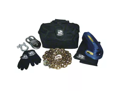 Bulldog Winch 7,000 lb. Winch Rigging and Snatch Block Kit with Chain; 7-Piece (Universal; Some Adaptation May Be Required)
