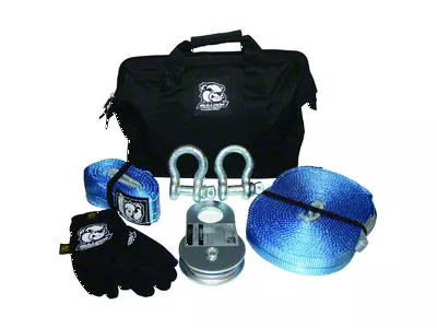 Bulldog Winch 7,000 lb. Winch Rigging and Snatch Block Kit with Recovery Strap; 7-Piece (Universal; Some Adaptation May Be Required)