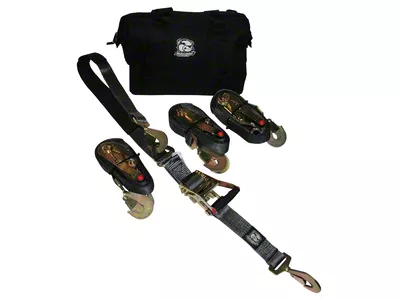 Bulldog Winch 2-Inch x 10-Foot Ratching Straps; 4-Pack