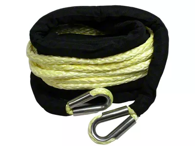 Bulldog Winch 10mm x 50-Foot Synthetic Rope Extension; Yellow