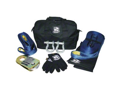 Bulldog Winch 8,000 lb. Winch Rigging and Snatch Block Kit with Recovery Strap; 7-Piece (Universal; Some Adaptation May Be Required)