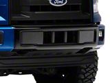 Front Bumper Center Section Cover with Tow Hook Openings; Gloss Black (15-17 F-150 Lariat w/o Sport Package, XL, XLT)