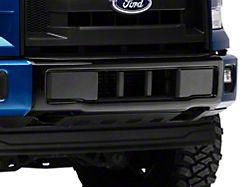 Front Bumper Center Section Cover with Tow Hook Openings; Gloss Black (15-17 F-150 Lariat w/o Sport Package, XL, XLT)