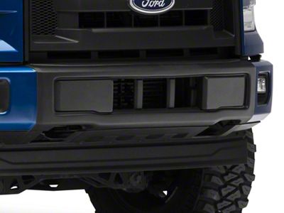 Front Bumper Center Section Cover with Tow Hook Openings; Textured Black (15-17 F-150 Lariat w/o Sport Package, XL, XLT)
