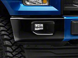 Front Bumper Side Section Cover with Fog Light Cutouts; Gloss Black (15-17 F-150 XL, XLT, Lariat)
