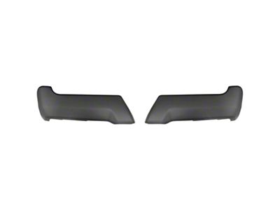 Rear Bumper Covers; Matte Black (17-19 F-350 Super Duty)