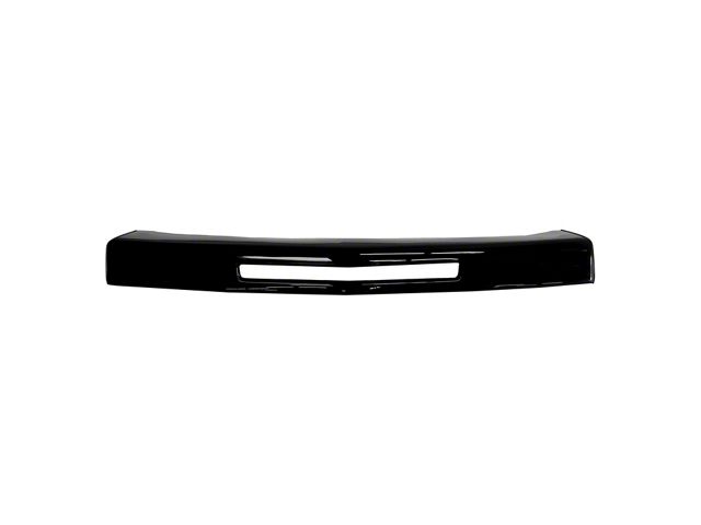 Front Bumper Center Section Cover with Bumper Air Intake Opening; Gloss Black (07-13 Silverado 1500 w/ Steel Bumper)