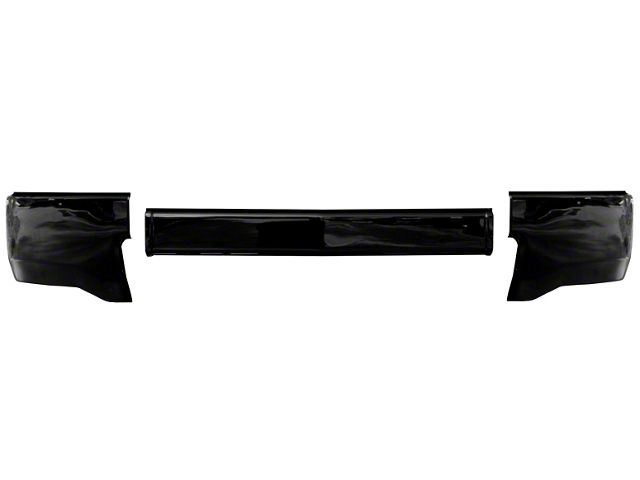 Front Bumper Cover without Fog Light Openings; Gloss Black (14-15 Silverado 1500)