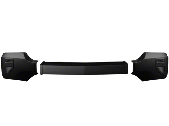 Front Bumper Cover without Fog Light Openings; Matte Black (16-18 Silverado 1500)