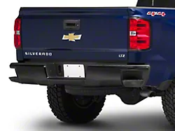 Rear Bumper Covers; Not Pre-Drilled for Backup Sensors; Gloss Black (14-18 Silverado 1500)