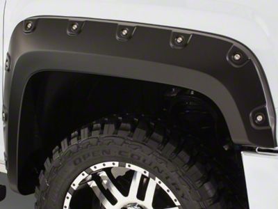 Bushwacker Boss Pocket Style Fender Flares; Matte Black (16-18 Sierra 1500)