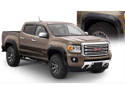 Bushwacker Pocket Style Fender Flares; Front and Rear; Matte Black (15-22 Canyon w/ 5-Foot Short Box)