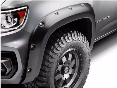 Bushwacker Pocket Style Fender Flares; Front and Rear; Matte Black (21-22 Colorado w/ 6-Foot Long Box, Excluding ZR2)