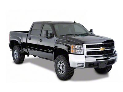 Bushwacker Cut-Out Fender Flares; Matte Black (07-13 Silverado 1500)