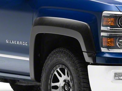 Bushwacker Extend-A-Fender Flares; Matte Black (14-18 Silverado 1500)