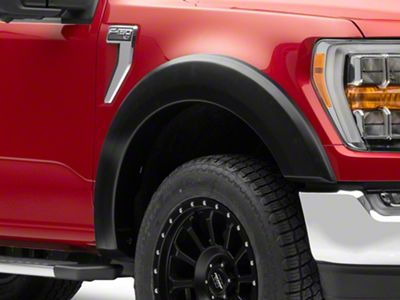 Bushwacker Extend-A-Fender Flares; Front and Rear; Matte Black (21-23 F-150, Excluding Raptor)