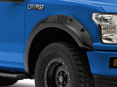 Bushwacker Forge Style Fender Flares; Front and Rear; Textured Black (18-20 F-150, Excluding Raptor)