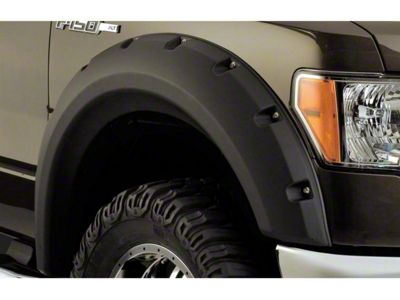 Bushwacker Max Coverage Pocket Style Fender Flares; Front; Matte Black (09-14 F-150, Excluding Raptor)